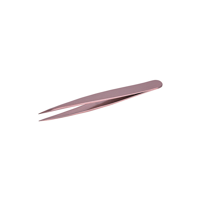 Bifull Pink Bronze Ergonomische Pinzette Feine Spitze 9,5cm