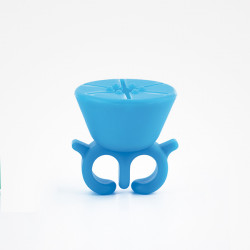Bifull Topfinger Blau Ring Halter Emaille