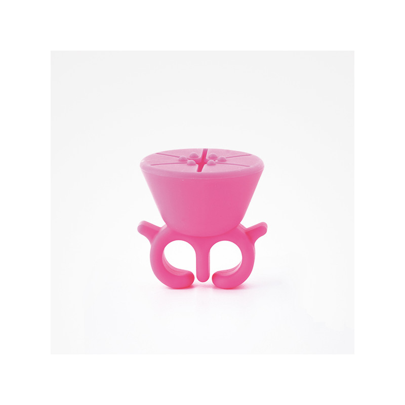Bifull Topfinger Pink Ring Halter Emaille