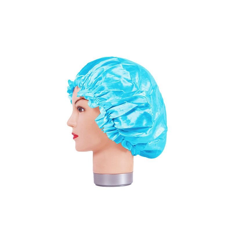 Bifull Satin Haube Anti Frizz Blau Schlafen Dünne Kappe