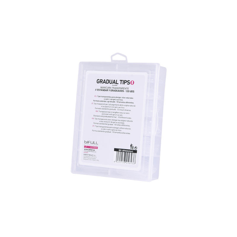 Bifull Graduale Tipps 120 Stück Transparent mit Standard- und Graduierungsformat