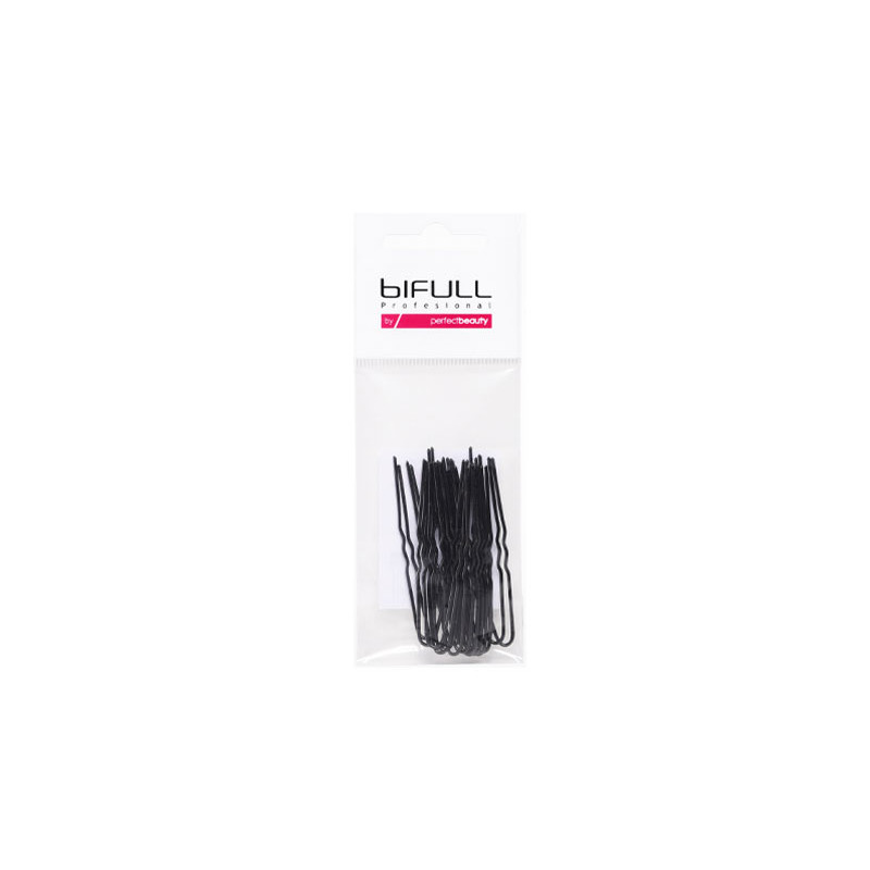 Bifull Unsichtbare Haarnadeln 62mm Schwarz Tasche 20 Stück