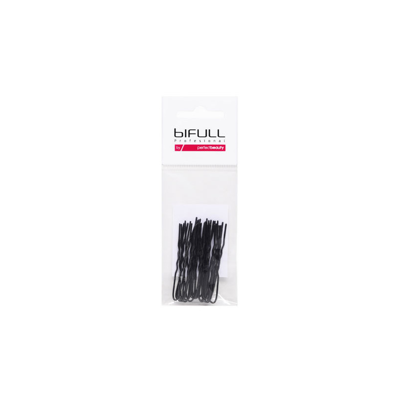 Bifull Unsichtbare Haarnadeln Schwarz 55mm Tasche 20 Stk.