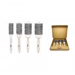 Bifull Pack 4 Thermo-Bürsten aus Keramik Ren Natur Sandfarbe