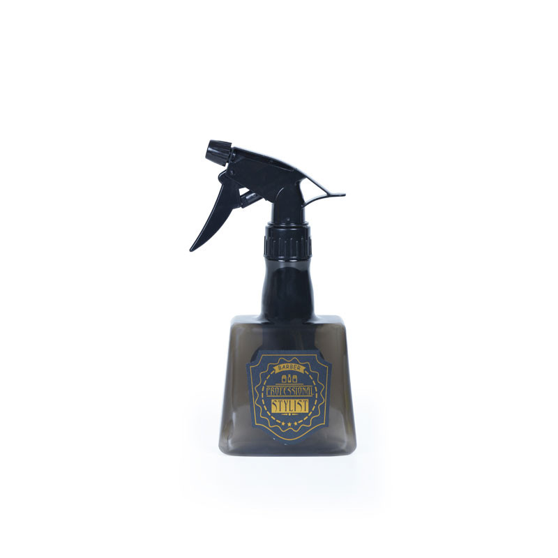 Bifull Kunststoff Sprühflasche Schwarz Barber Stil 300ml