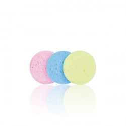 Bifull Set Make-up Entferner Schwämme 80mm Kreis Farben 3 Stück