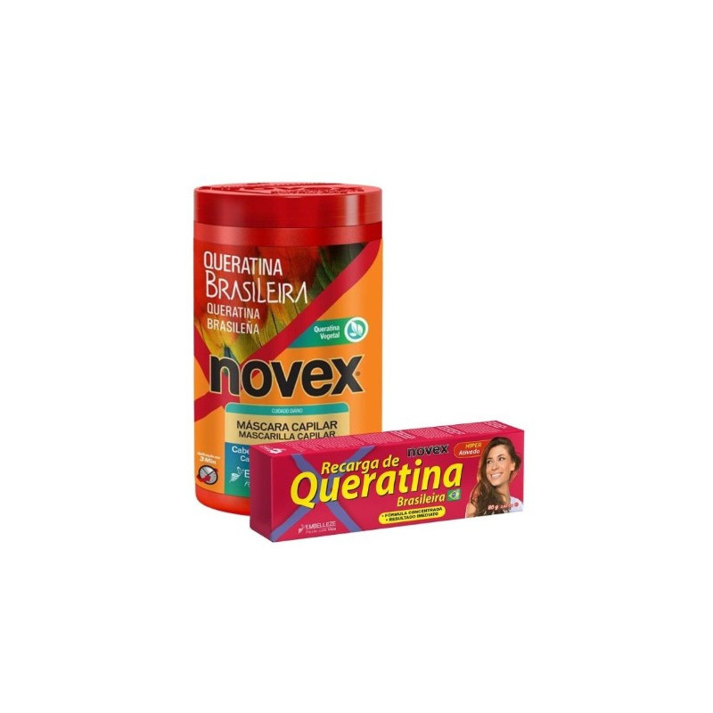 Embelleze Novex Pack Maske 400gr + Nachfüllung 80gr Brasilianische Keratin