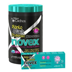 Embelleze Novex Pack Maske 400gr + Nachfüllung 80gr Santo Black Poderoso