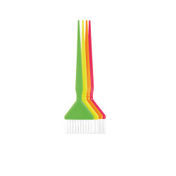 Wad Professionelles Farb Pinsel Set Gelb, Pink, Grün, Orange 4Stk/Box