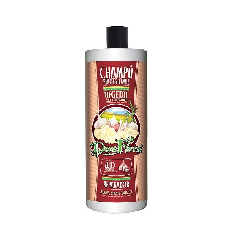 Dona Flora Knoblauch- und Keratin-Reparaturshampoo (1000ml)