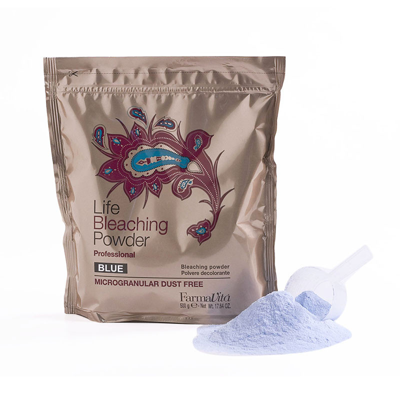 Farmavita Life Bleichpulver Blau Aluminium Tasche (500g)