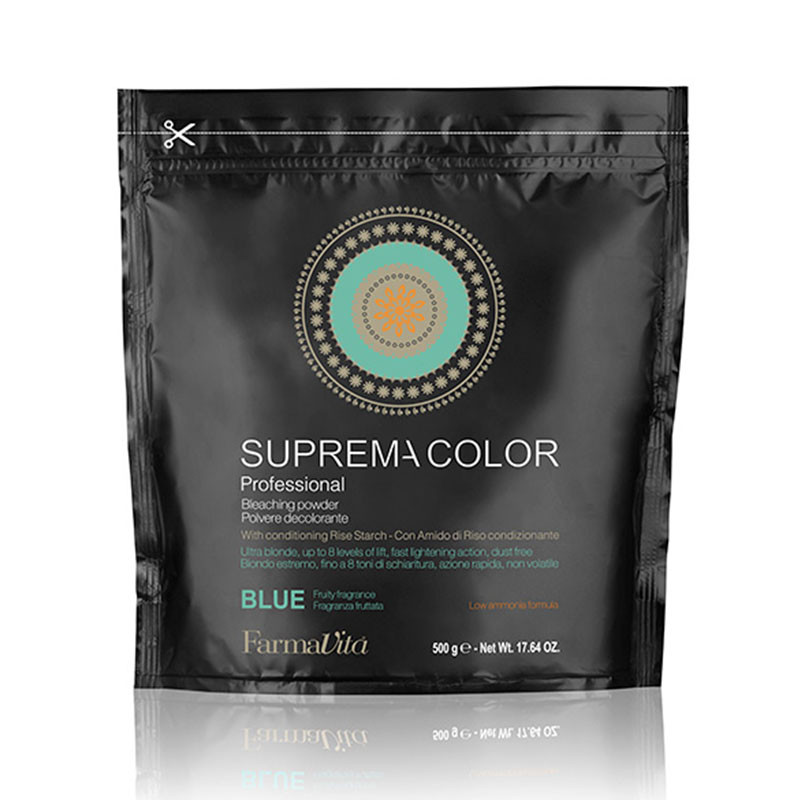 Farmavita Suprema Color Bleichpulver Blau Aluminium Tasche (500g)
