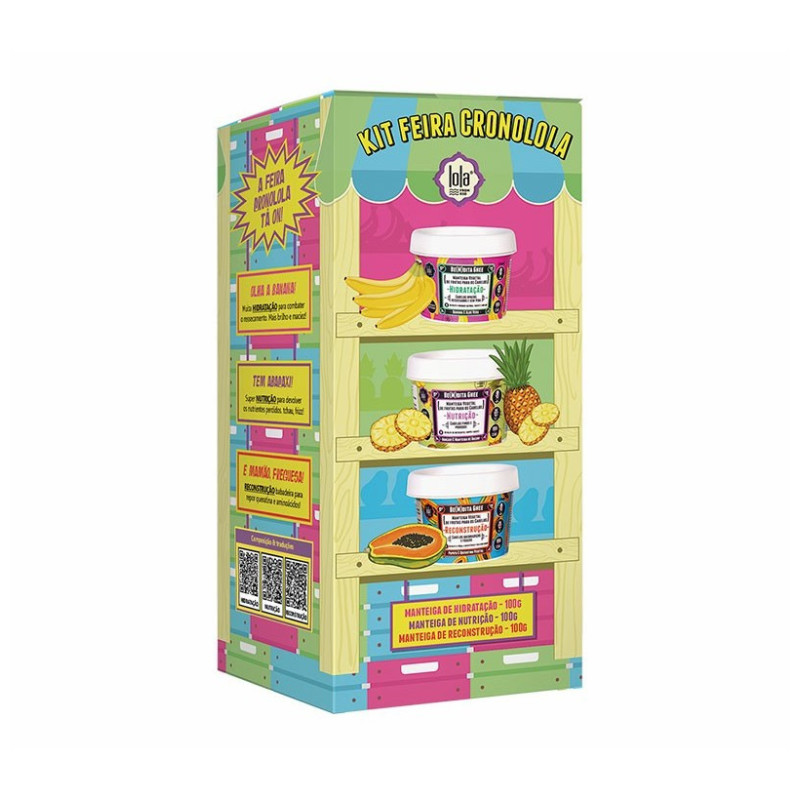Lola aus Rio Kit Be(M)Dita Ghee Masken 100ml Banane & Aloe Vera + Ananas & Bacuri-Butter + Papaya & Que
