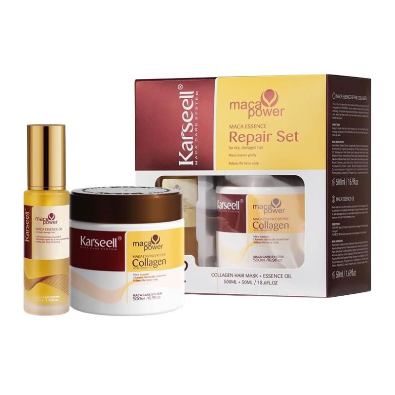 Karseell Pack Haarmaske (500ml)+Arganöl Serum (50ml)