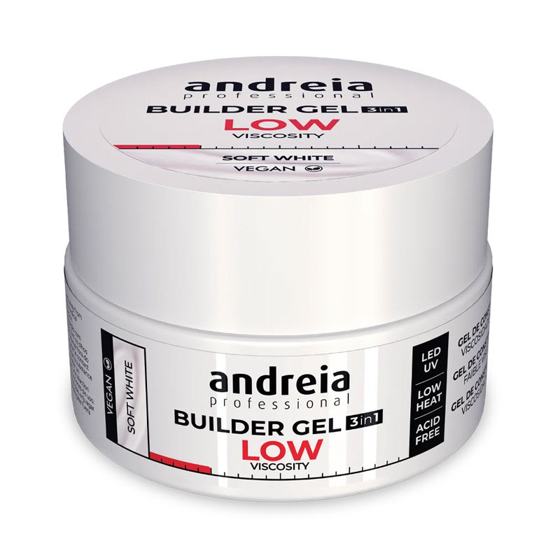 Andreia Builder Gel Niedrige Viskosität Sanftes Weiß