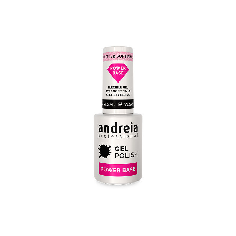 Andreia Power Base Glitter Zartrosa (10,5ml)
