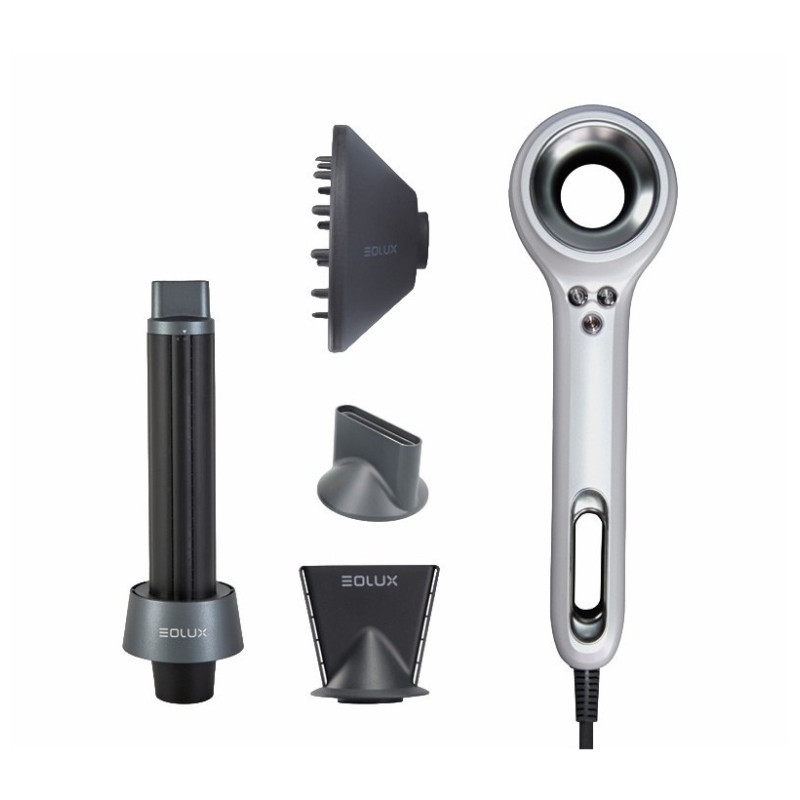 Eolux Ionen-Haartrockner Brushless Weiß Eolux 1500W Set (EX02WHT Plus)