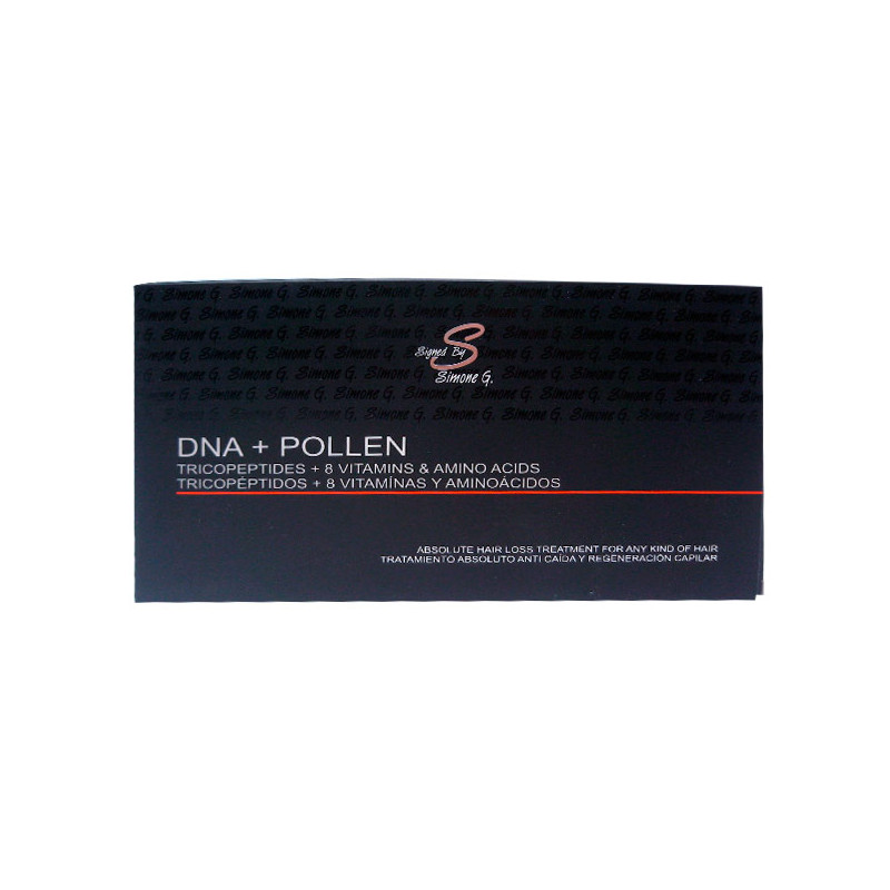 Simone G. 61 Anti-Haarausfall-DNA + POLLEN-Tricopeptide + 8 Vitamine und Aminosäuren (10x10ml) Simone G. 61 Anti-Haarausfall-DNA + POLLEN-Tricopeptide + 8 Vitamine und Aminosäuren (10x10ml)