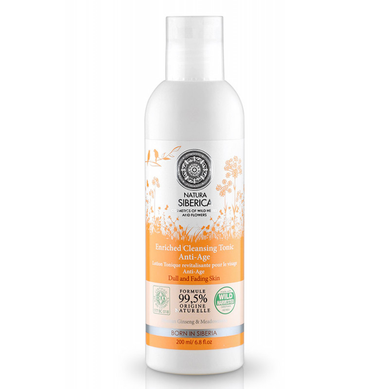 Natura Siberica Angereicherter Anti-Aging-Reinigungstoner für müde / stumpfe Haut (200 ml)