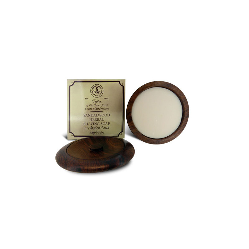 Taylor Of Old Bond Street Sandelholz Rasierseife in Holzschale (100g)