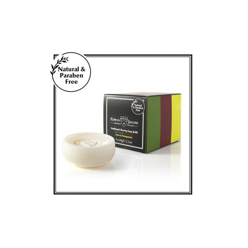 Edwin Jagger Nachfüllpackung für traditionelle Rasierseife (3x65g)