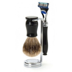 Edwin Jagger Rasierset Fusion® Rasierer, Pinsel &amp; Halter Elfenbein