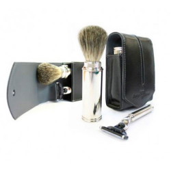 Edwin Jagger Mach3 Turbo Reiseset &amp; Rasierpinsel
