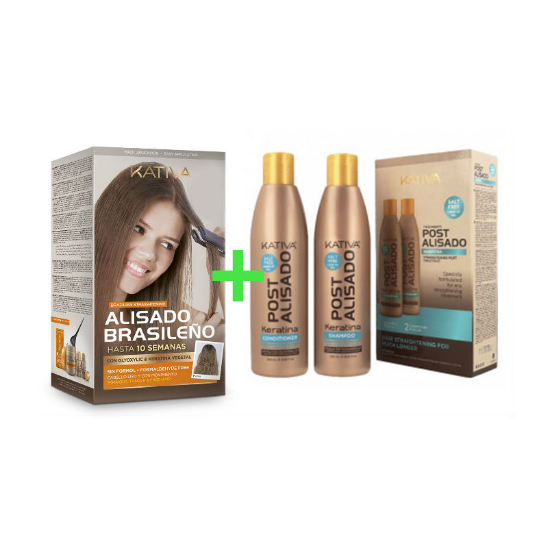 Kativa Keratin & Arganöl Brasilianisches Glättungsset + Nachträgliches Glättungsset (2x250ml) Kativa Keratin & Arganöl Brasilianisches Glättungsset + Nachträgliches Glättungsset (2x250ml)