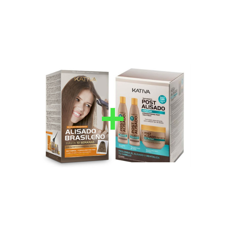 Kativa Keratin & Arganöl Brasilianisches Glättungsset + Nachträgliches Glättungsset (3x250ml) Kativa Keratin & Arganöl Brasilianisches Glättungsset + Nachträgliches Glättungsset (3x250ml)