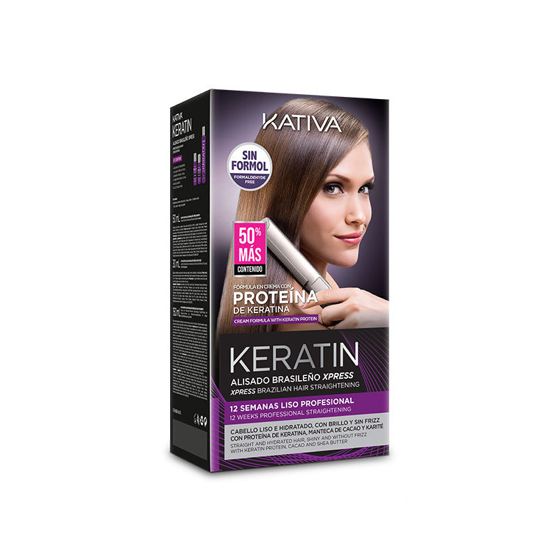 Kativa Xpress Pack Brasilianische Keratinglättungsbehandlung ohne Formol