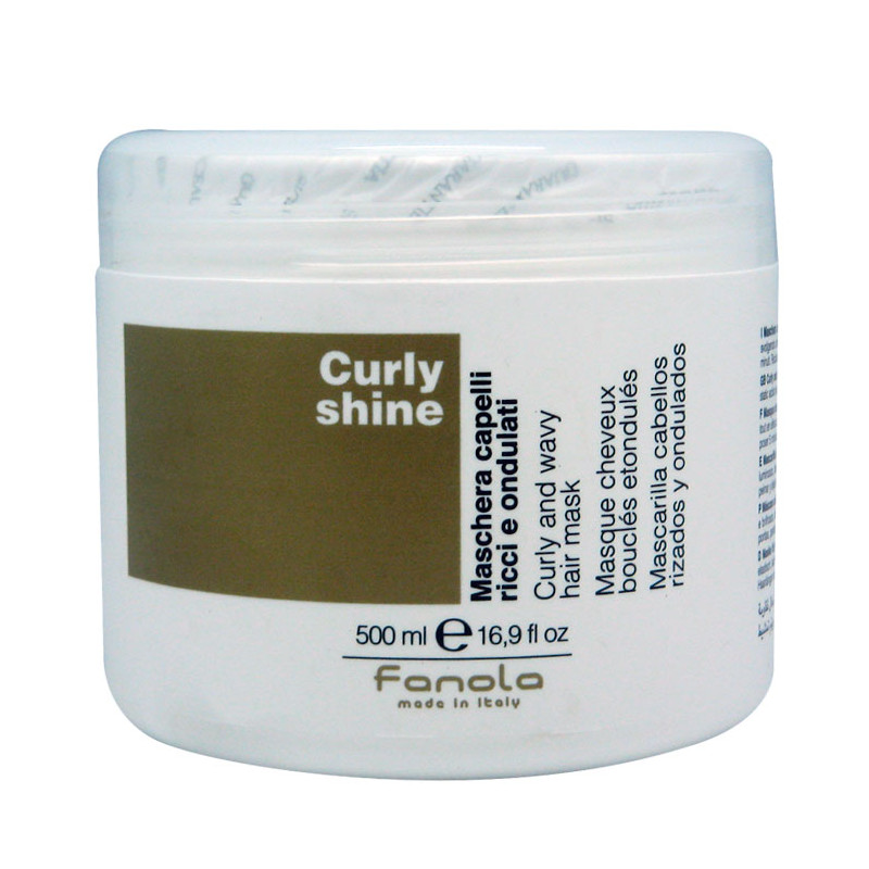 Fanola Curly Shine Mascarilla Cabellos Rizados y Ondulados 