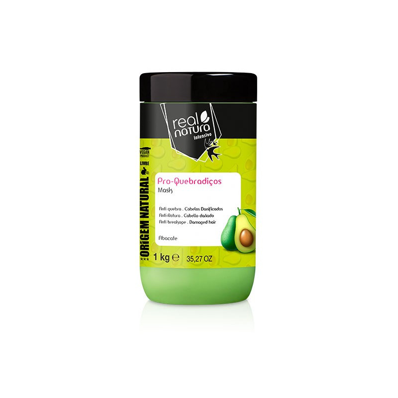Real Natura Pro-Quebradiços Abacate &amp; Mel Maske ohne Salz (1Kg)