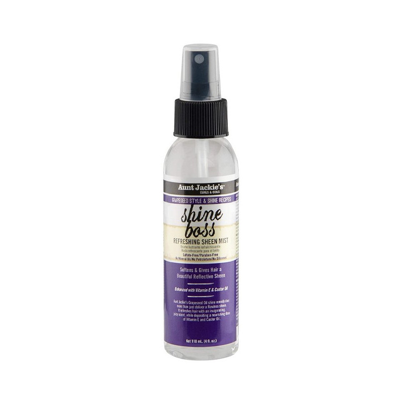 Aunt Jackie's Grapeseed Shine Boss Refreshing Sheen Mist (118ml) Aunt Jackie's Grapeseed Shine Boss Refreshing Sheen Mist (118ml)