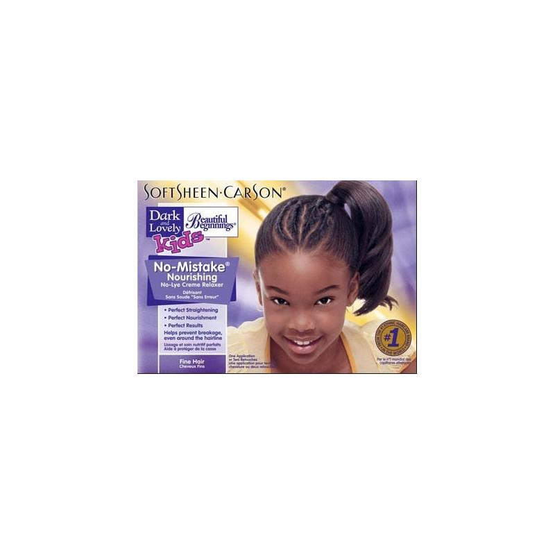 Afro Dark and Lovely Kids Kit Relaxer Glätteisen für Mädchen feines Haar