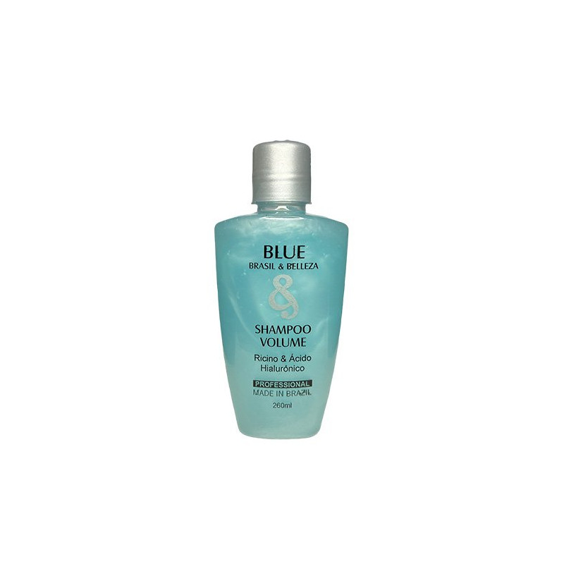 Brasil & Belleza Blue Castor Oil and Hyaluronic Volume Shampoo Salt-free (260ml)